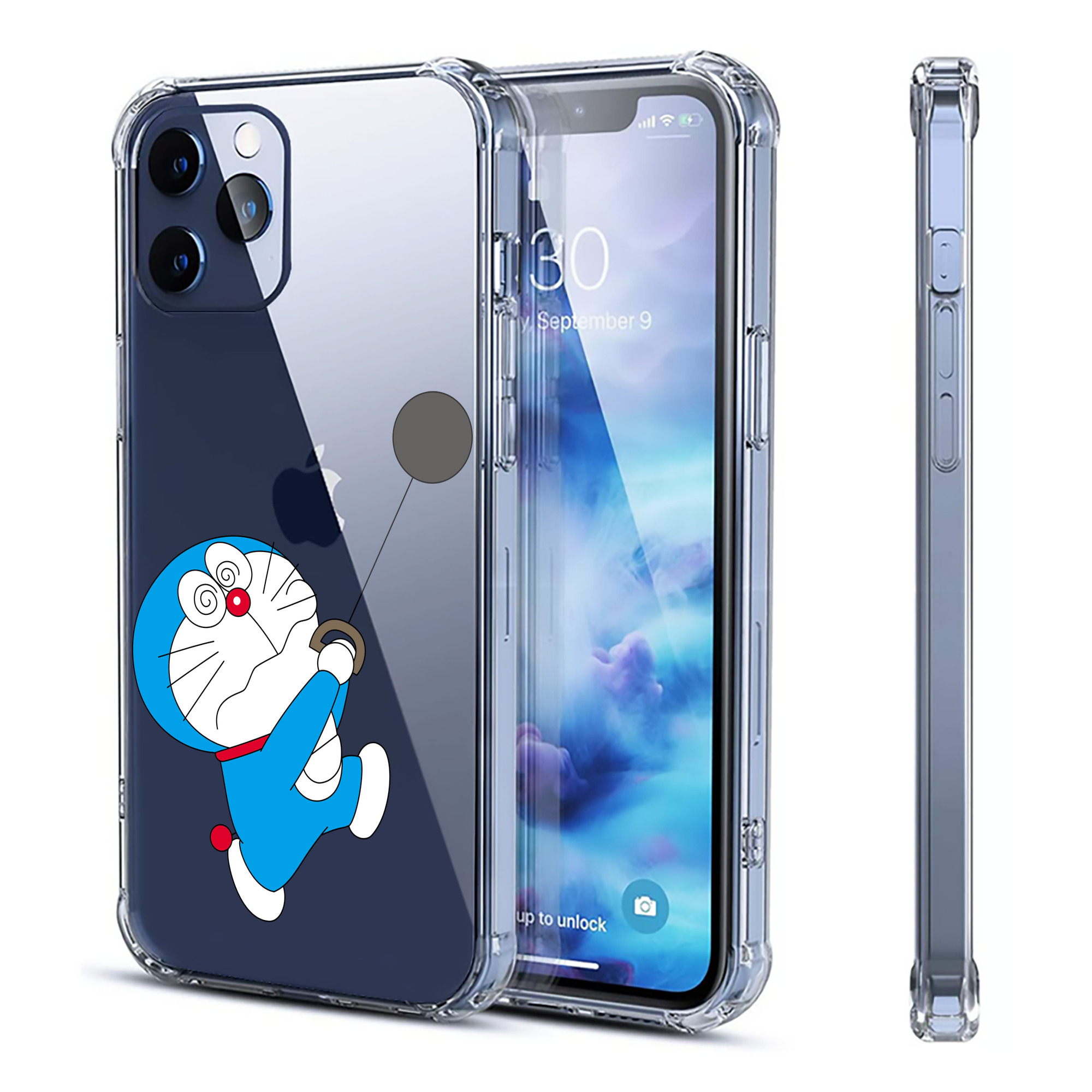 （画像用） ドラえもん Doraemon 【iPhone 12シリーズ対応】透明スマホケース（クリアソフトケース）